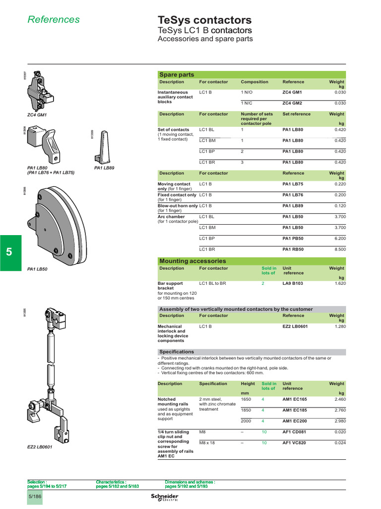 TeSys Contactor Specifications Guide | PDF