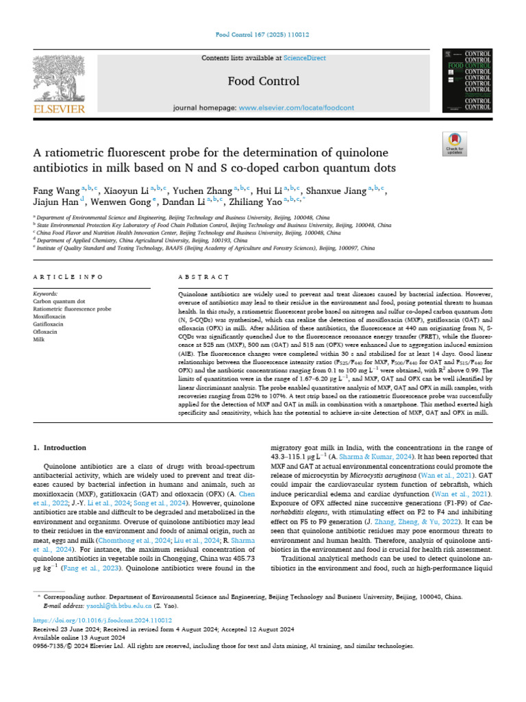 BB1 - A Ratiometric Fluorescent Probe For The Determination - 9tr | PDF ...