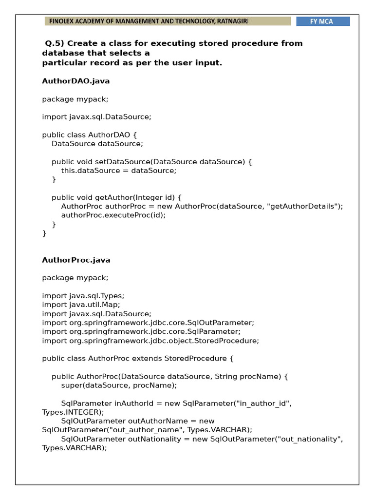 Execute Database Stored Procedures in Java | PDF | Parameter (Computer ...