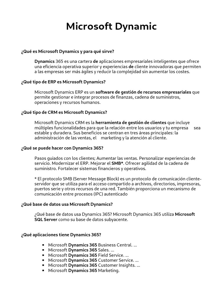 Microsoft Dynamic | PDF | Planificación de recursos empresariales ...