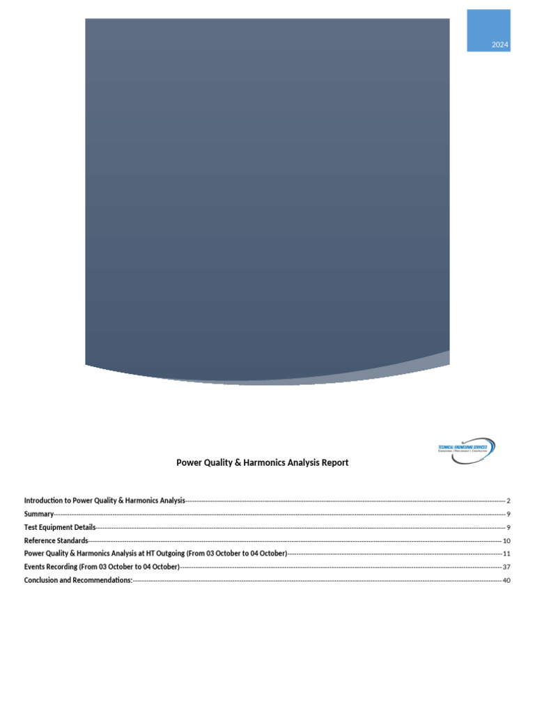Power Quality & Harmonics Analysis | PDF | Electricity | Electrical ...