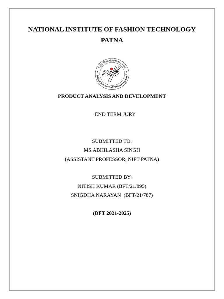 Garment Product Analysis & Development | PDF | Textiles | Seam (Sewing)