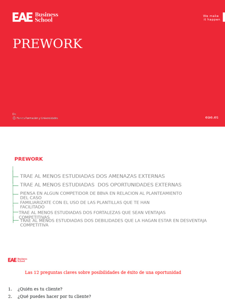 PREWORK | PDF
