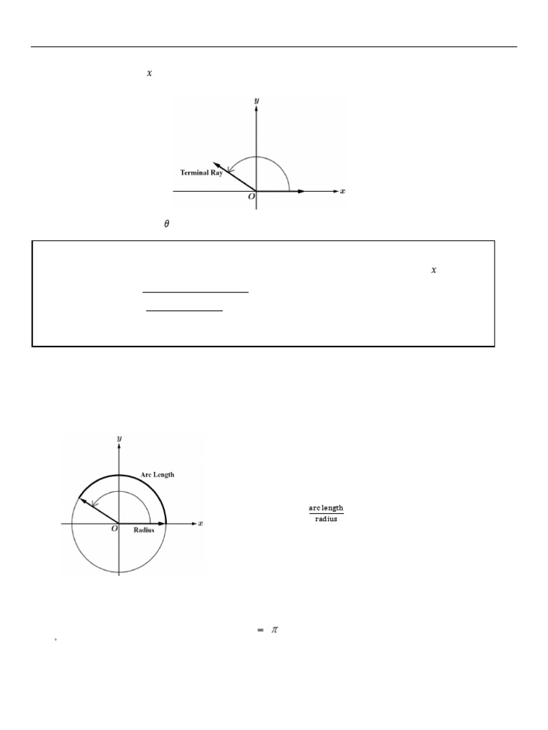 Radian Angle Measures Explained | PDF | Trigonometric Functions | Angle