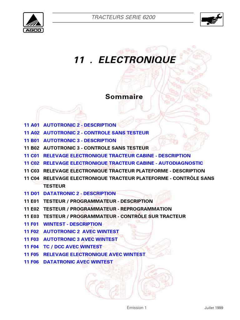 Schémas Autotronic Tracteurs 6200 | PDF | Tracteur | Frein
