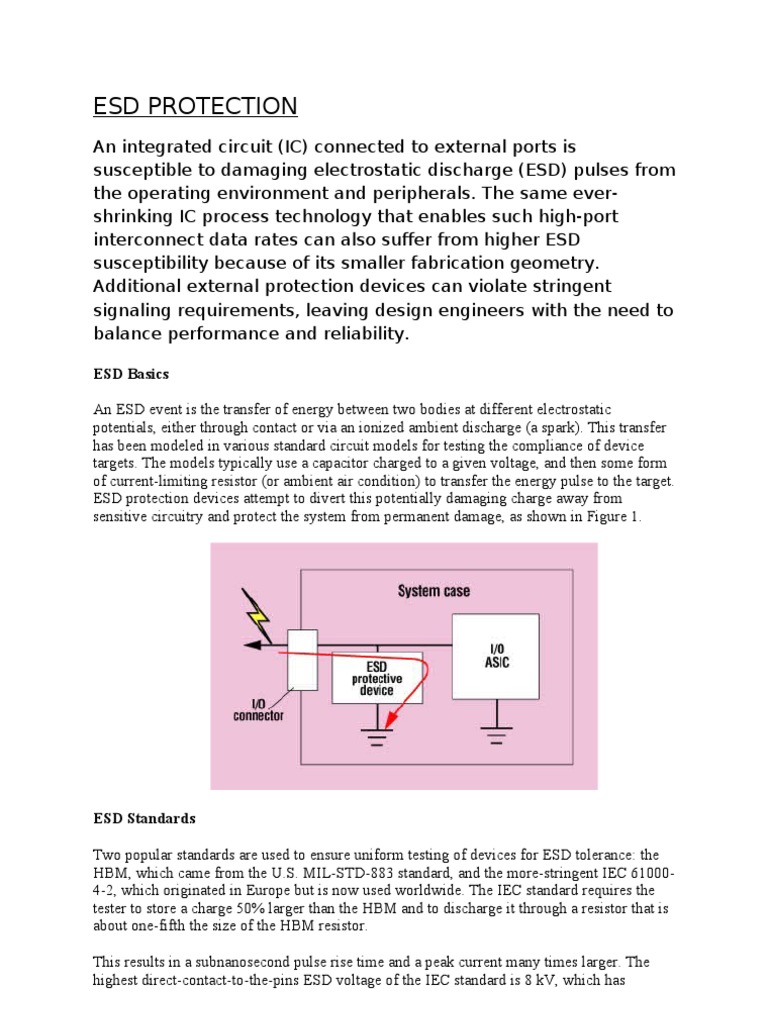 Esd Protection PDF Electrostatic Discharge Capacitor