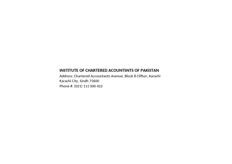 ICAP Karachi Contact Information | PDF