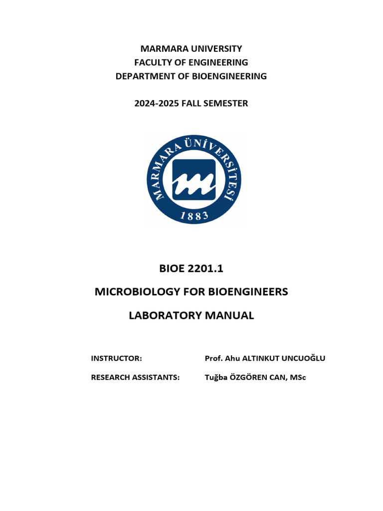 Microbiology Lab Manual for Bioengineers | PDF | Growth Medium ...