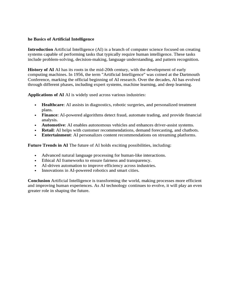 Introduction to Artificial Intelligence | PDF