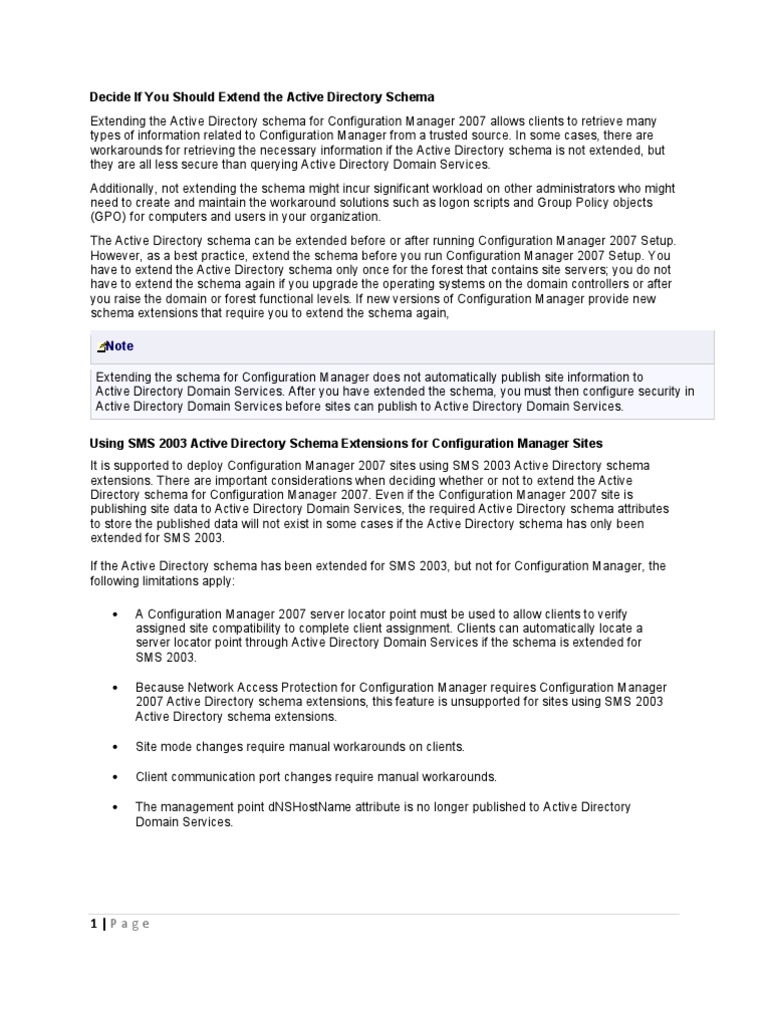 About SCCM AD Schema Extensions PDF Active Directory Public Key Certificate