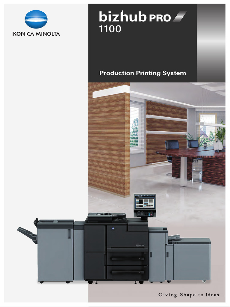 Bizhub PRO 1100: High-Speed Printing Solutions | PDF | Paper | Image ...