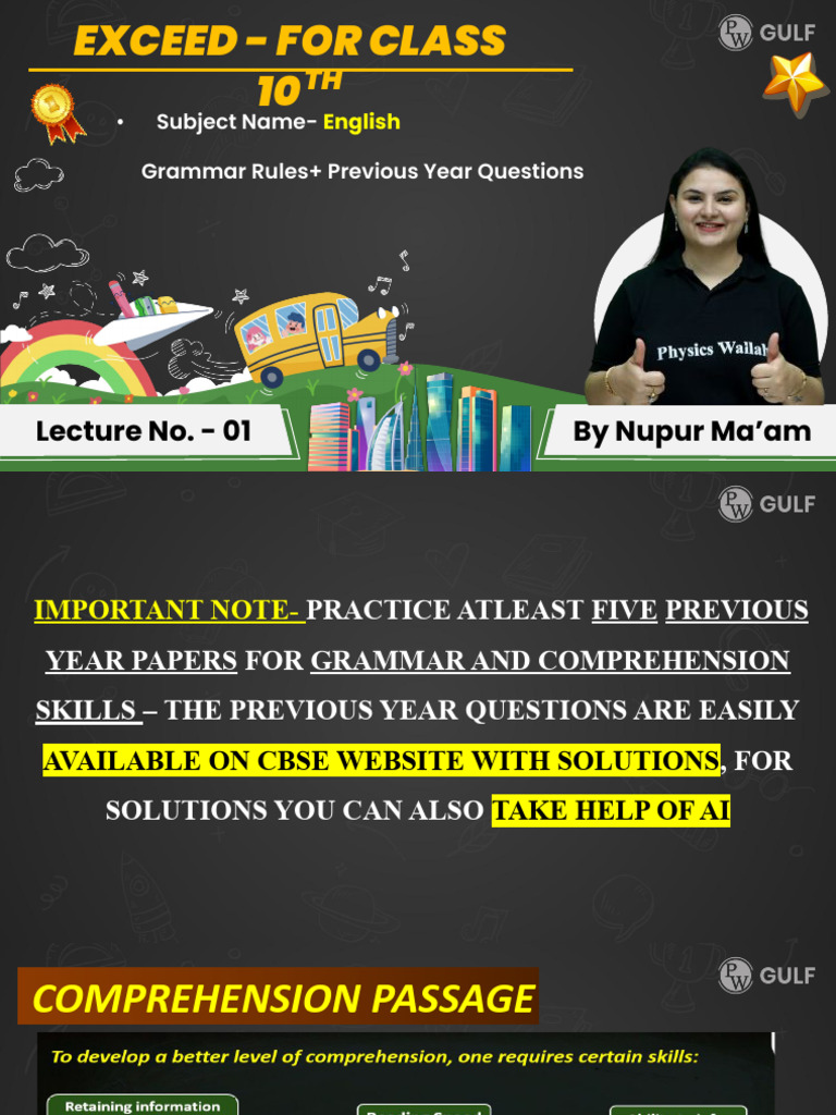 Grammar Rules+ PYQs_Eng_Exceed 2025_Nupur Mam | PDF | Plural ...
