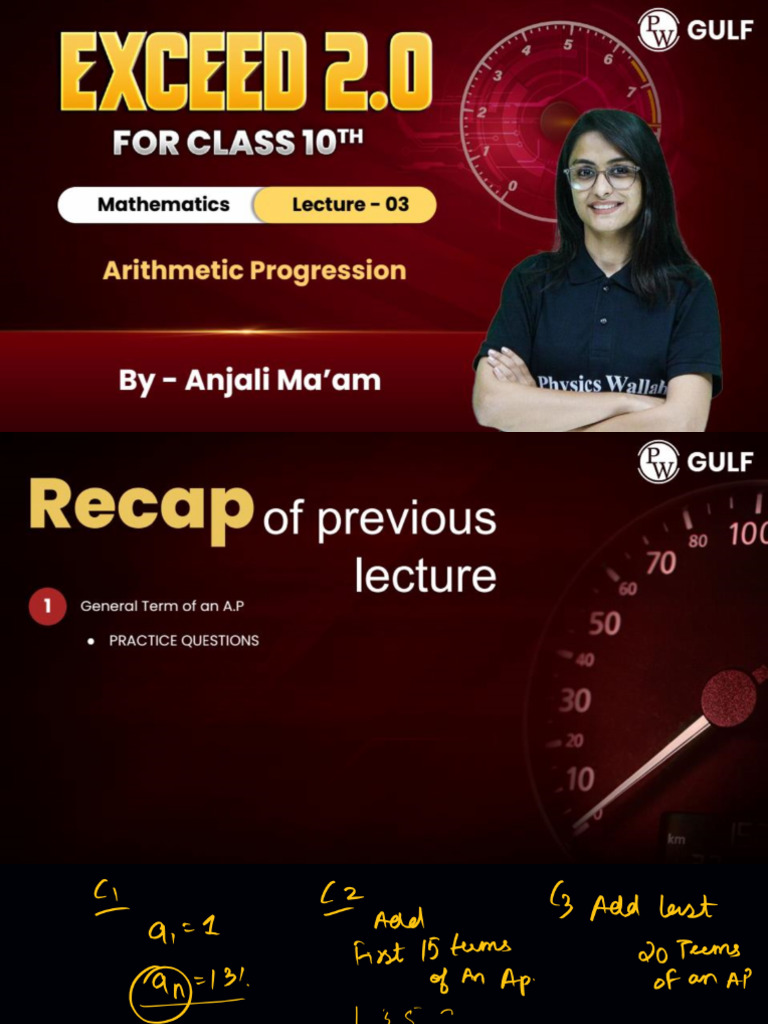 Arithmetic Progression 03 - Class Notes | PDF