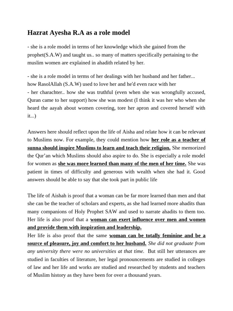 Hazrat Ayesha R | PDF | Hadith | Muhammad