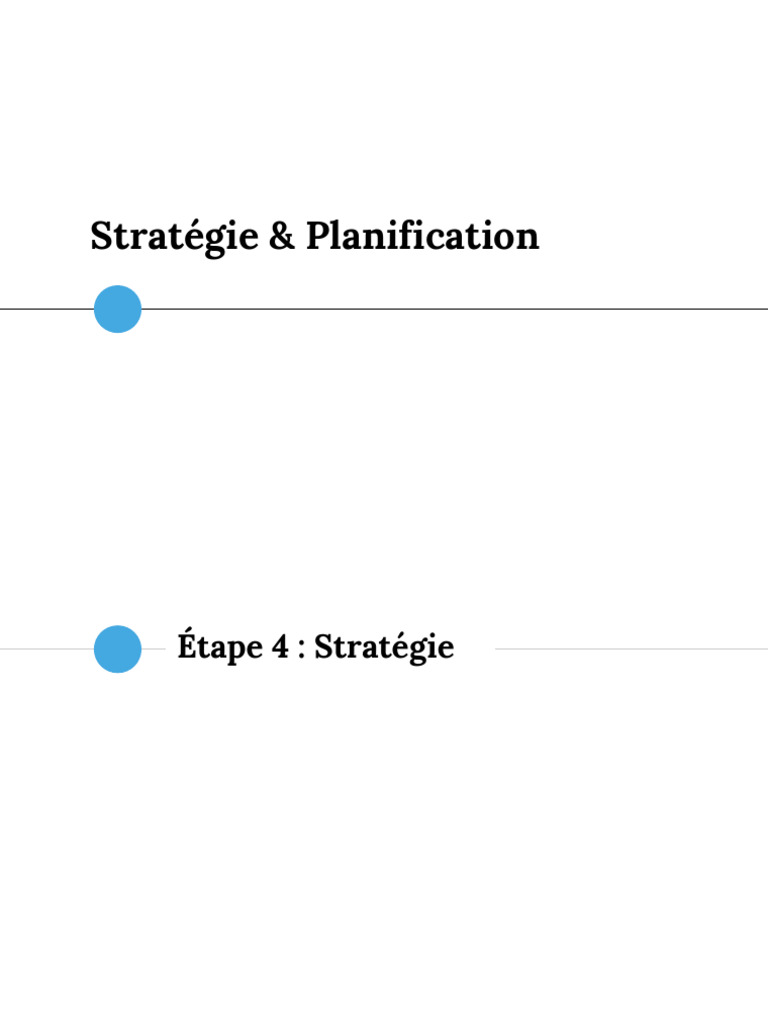 Stratégie de Planification Efficace | PDF
