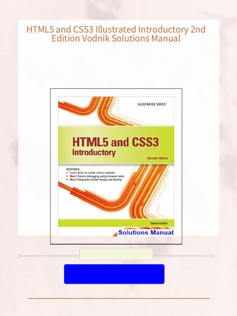 HTML5 and CSS3 Illustrated Introductory 2nd Edition Vodnik Solutions ...