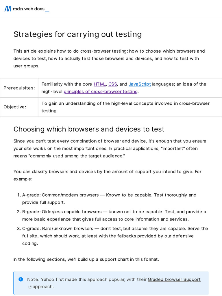 Strategies For Carrying Out Testing: Choosing Which Browsers and ...