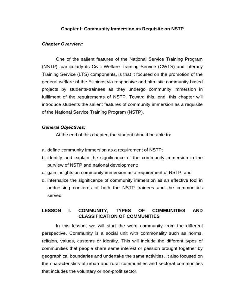 NSTP2 Module New Draft 3 | PDF | Community | Concept