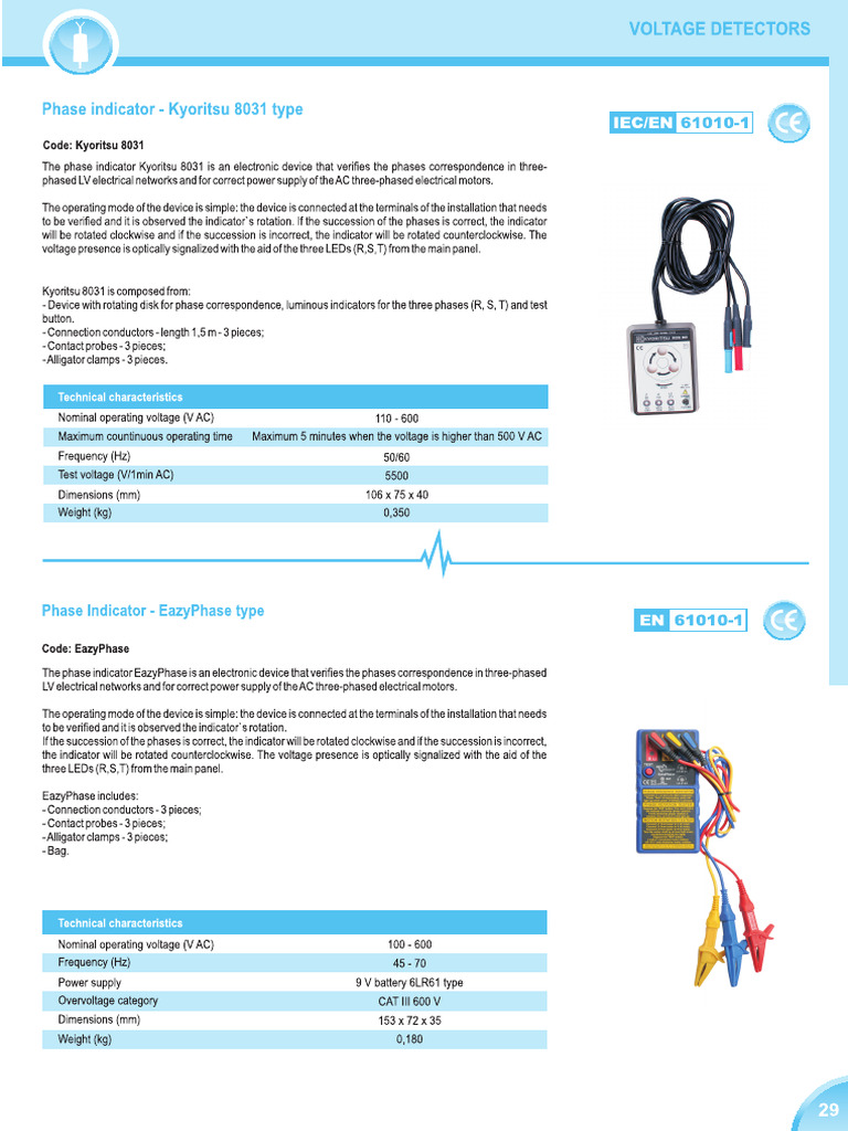 Technical Data - Kyoritsu 8031 | PDF