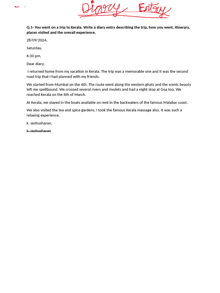 Letter Writting Eng Sa 1 | PDF