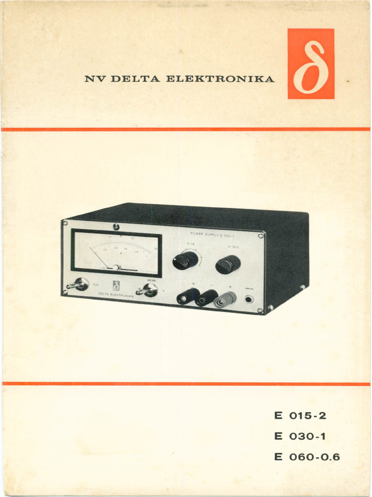 Delta Elektronika E 015-2 | PDF