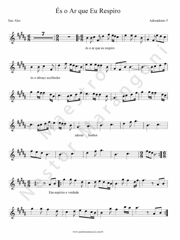 És o Ar Que Eu Respiro (Sax Alto) | PDF