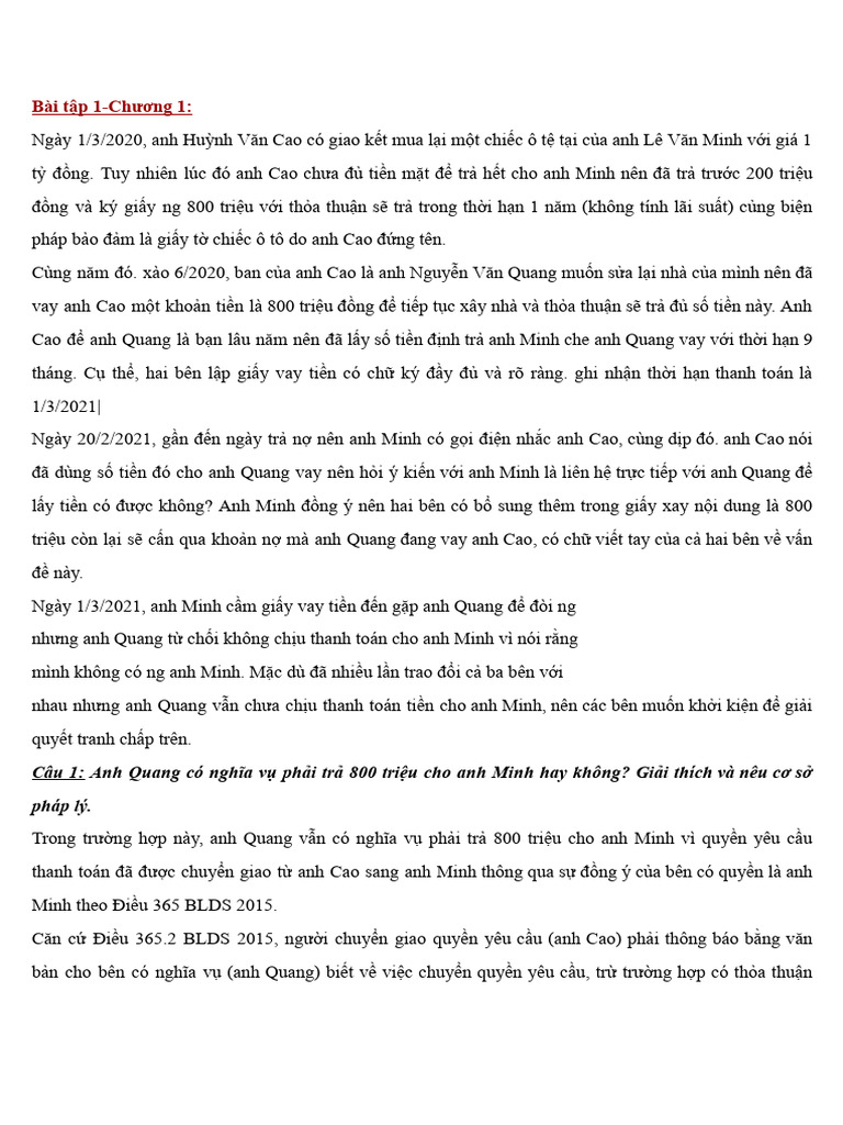 Tá Ng Há P Cã C Bã I Táº P Vá Luáº T Há P ä á Ng 1 Pdf