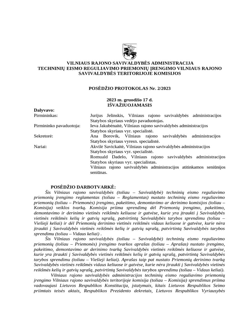 Posėdžio Protokolas 2023-12 - Kopija | PDF