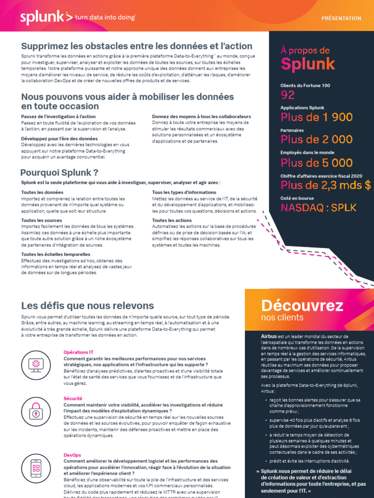 Transformez vos données en actions avec Splunk | PDF | Informatique