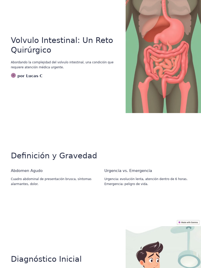 Volvulo Intestinal Un Reto Quirurgico | PDF