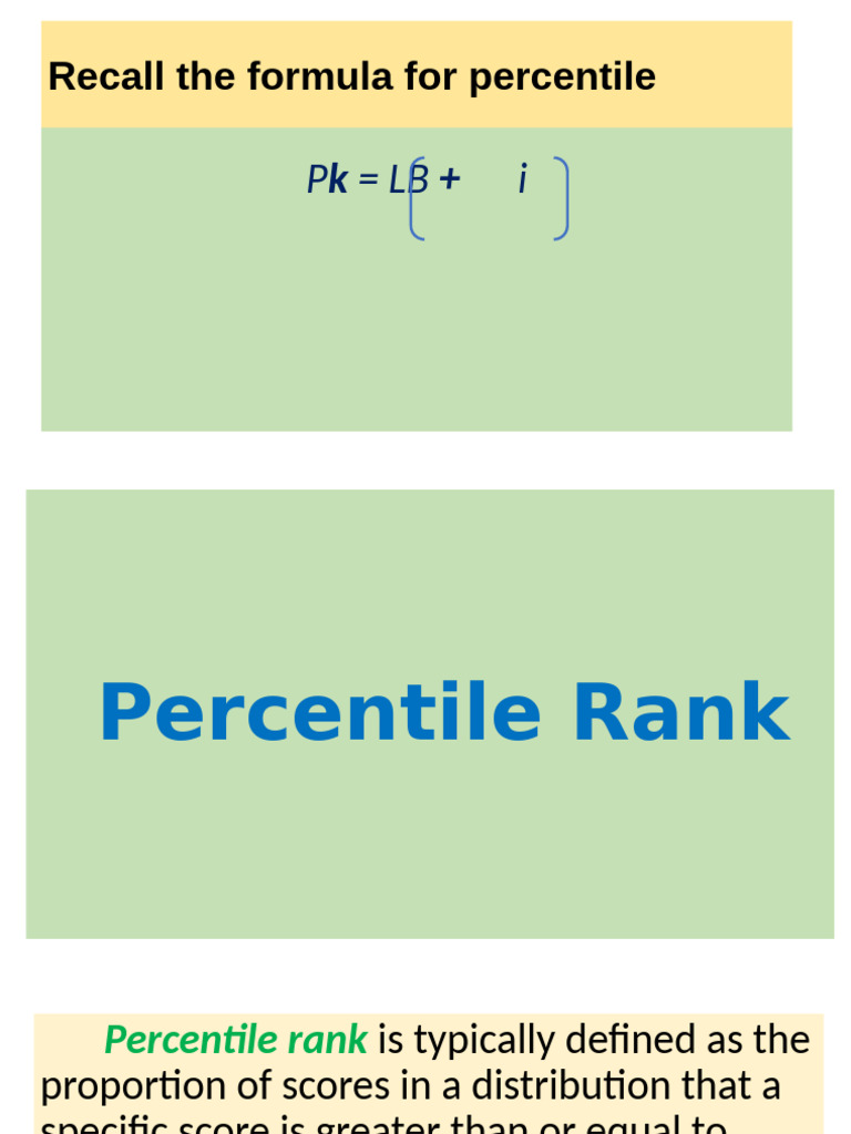 Understanding Percentile Rank Calculation | PDF | Percentile | Mathematics