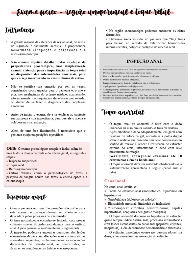 Toque Retal: Importância e Procedimentos | PDF | Hemorroida | Neoplasmas