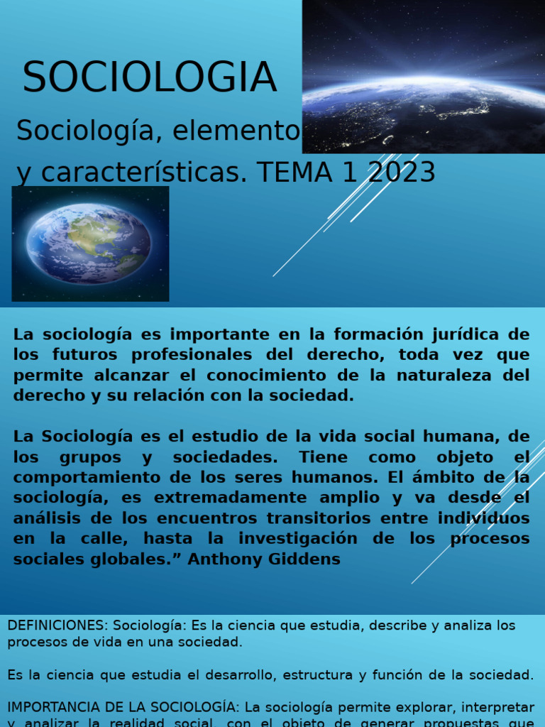 Introduccion A La Sociologia. Sociologia de Guatemala Tema 1 2023 | PDF ...