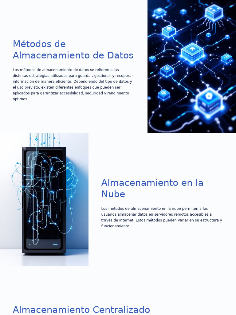 1.4 METODOS DE ALMACENAMIENTO DE DATOS | PDF | Computación en la nube ...