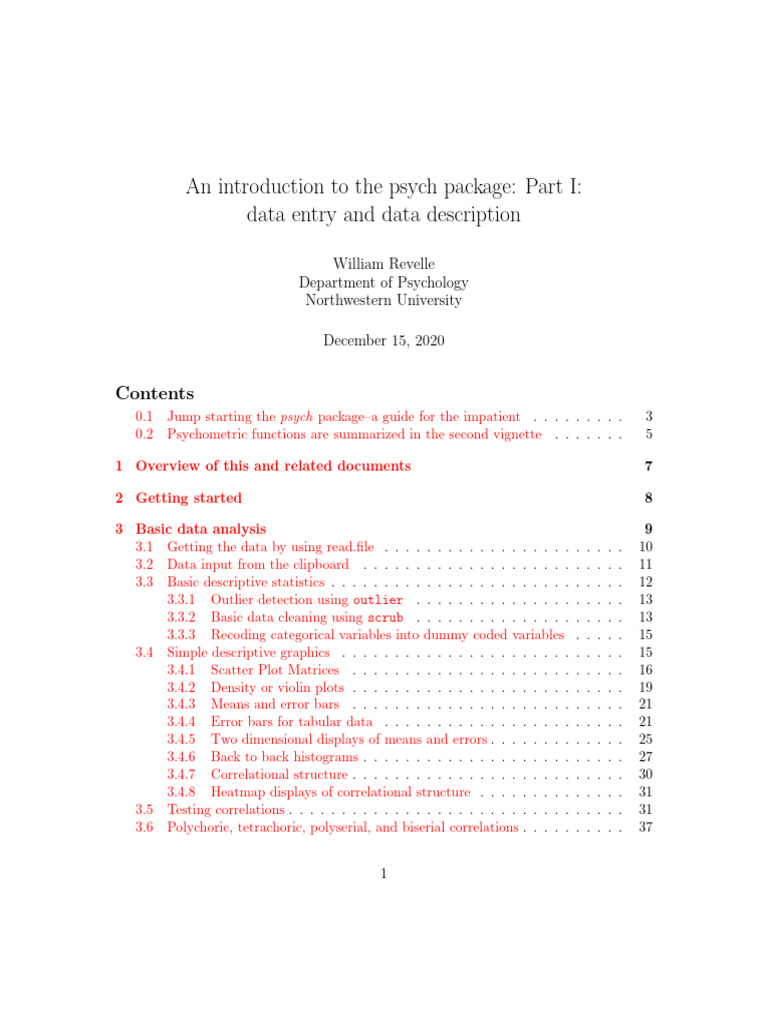 Introduction To Psych Package | PDF | Scatter Plot | Standard Error