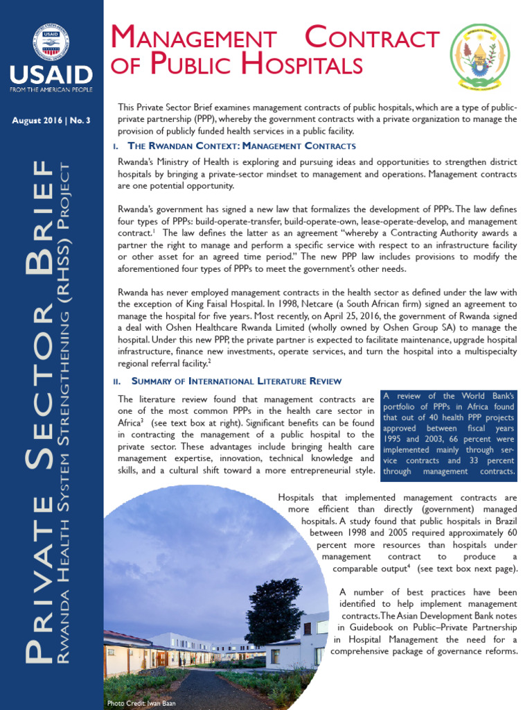Rwanda's Hospital Management Contracts | PDF | Public–Private ...
