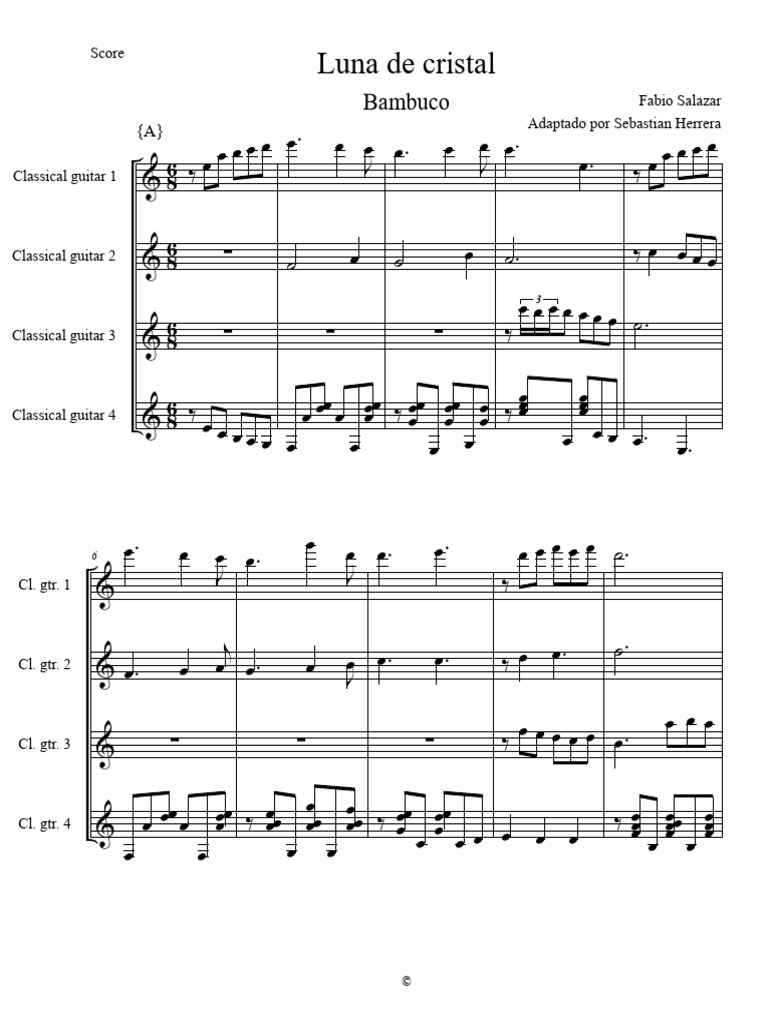 8 Luna de Cristal - Score | PDF