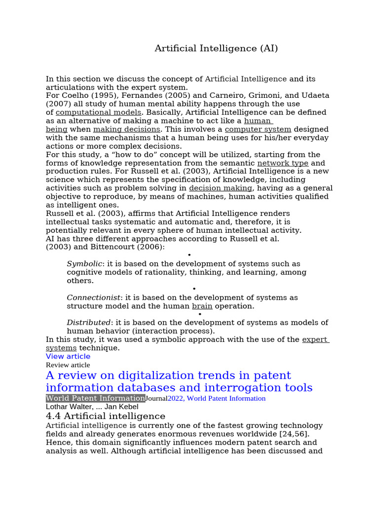Artificial Intelligence | PDF | Intelligence (AI) & Semantics ...