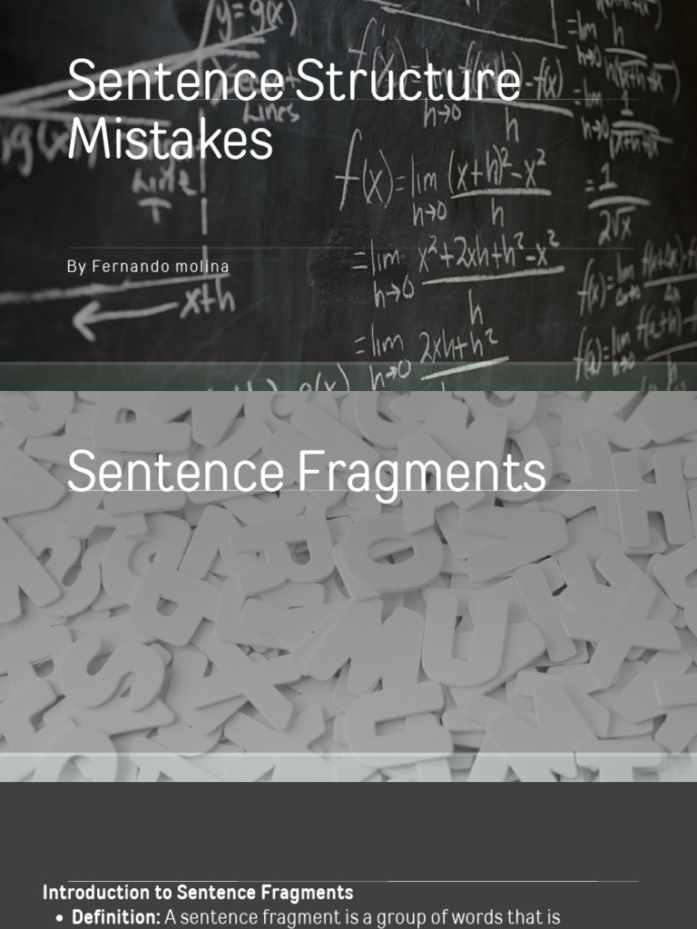 Sentence Structure and Common Errors | PDF | Grammatical Number | Pronoun