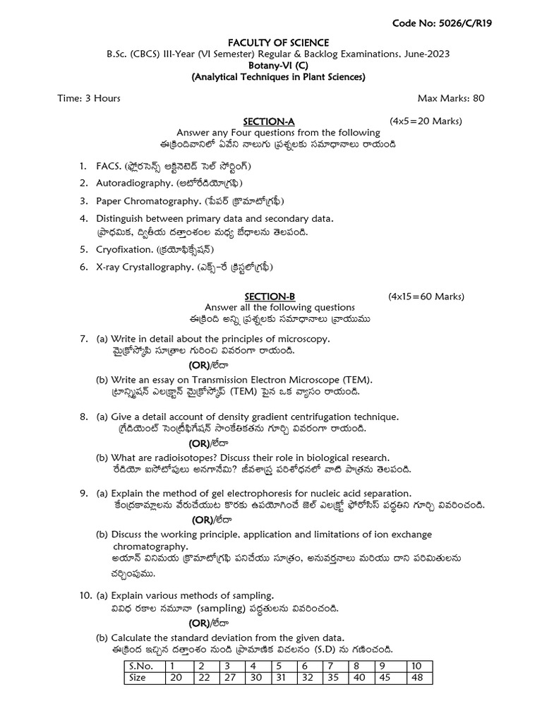 Analytical Techniques in Plant Sciences | PDF | Microscope ...