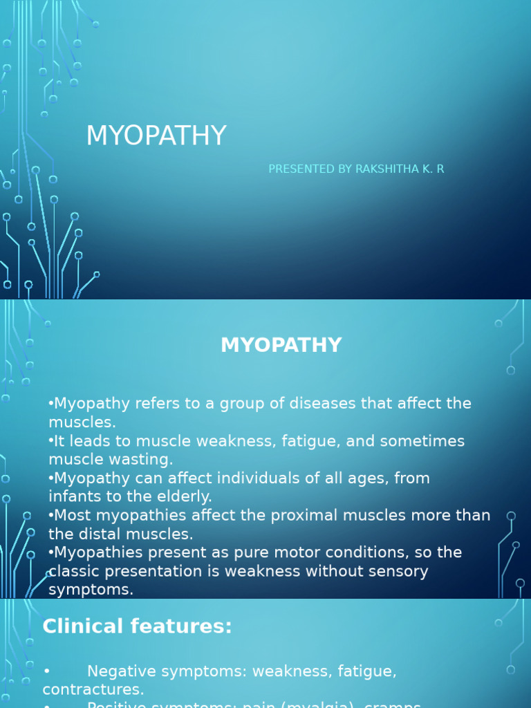 Understanding Myopathy and Its Types | PDF | Muscular Dystrophy ...