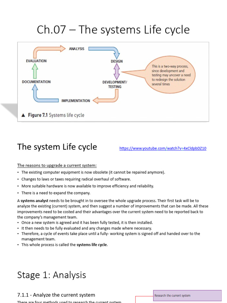 Understanding the Systems Life Cycle | PDF | Computer Data Storage ...