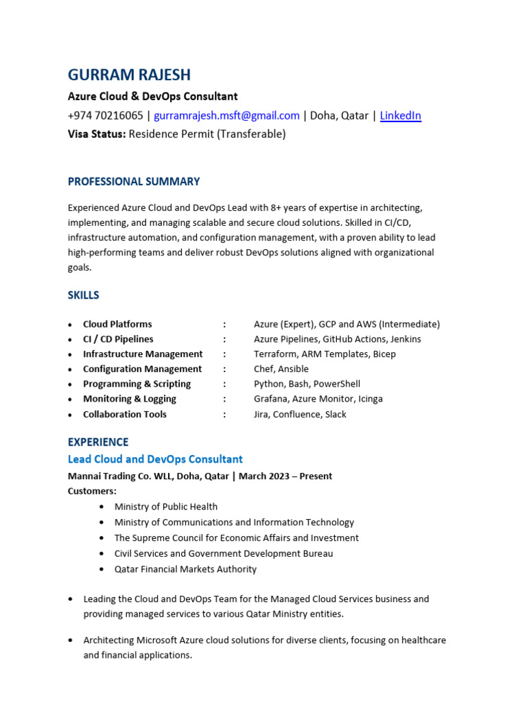 Rajesh Resume | PDF | Microsoft Azure | Cloud Computing