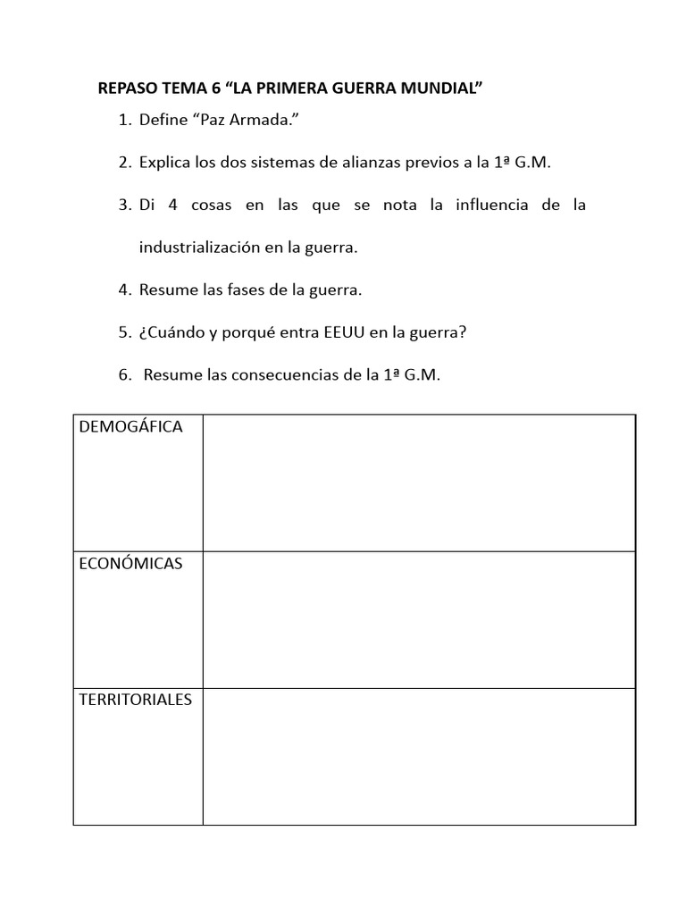 Repaso Tema 6 | PDF