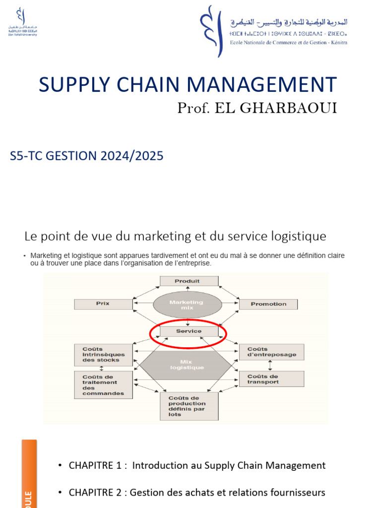 Gestion de la Supply Chain et Logistique | PDF | Logistique | Procuration