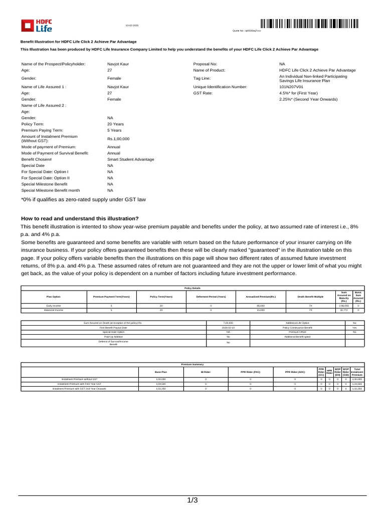 HDFC Life Click 2 Achieve Benefits Guide | PDF | Insurance | Life Insurance