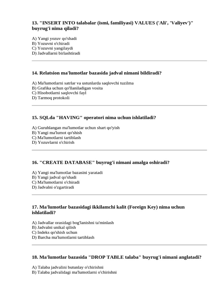 MB Test | PDF