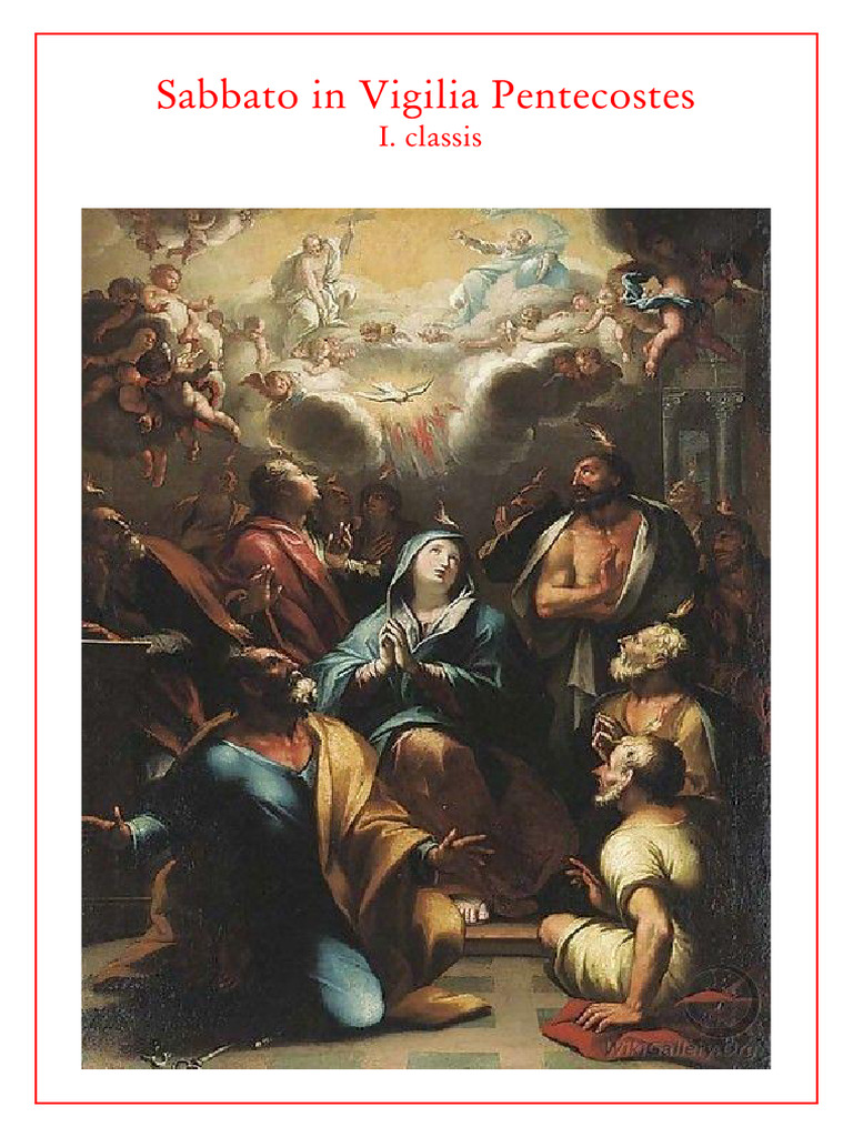Maitines y Laudes Sabbato in Vigilia Pentecostes I. Classis | PDF ...