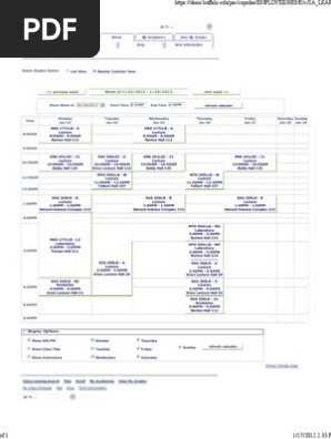 1 Weekly Schedule