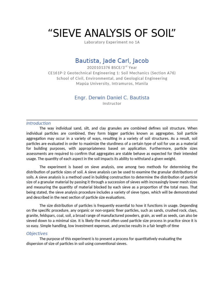 Soil Sieve Analysis Methodology | PDF | Materials